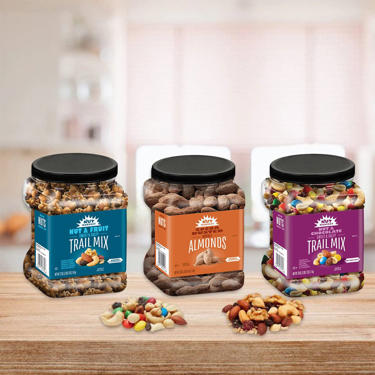 Nut Harvest Nut & Fruit Mix – 37 oz Jar | Premium Roasted Snack