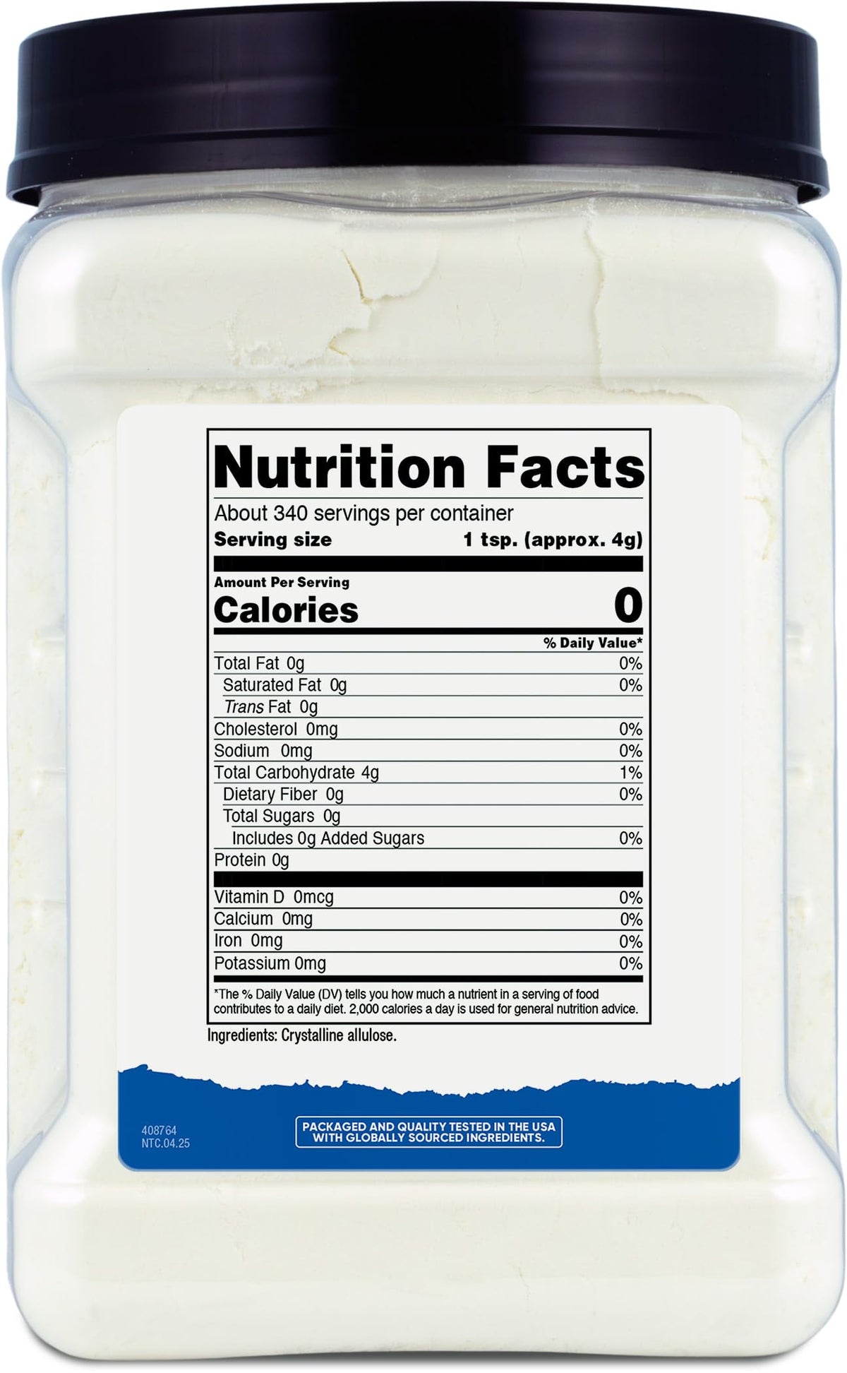 Nutricost Allulose Sweetener (3 LB) – 0 Calorie, Low Carb, Keto Friendly Sugar Substitute