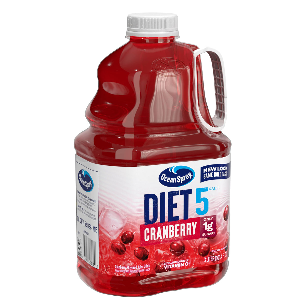 Ocean Spray Diet Cranberry Juice Drink - 101.4 fl oz Bottle (Pack of 6) | Low-Calorie Cranberry Beverage