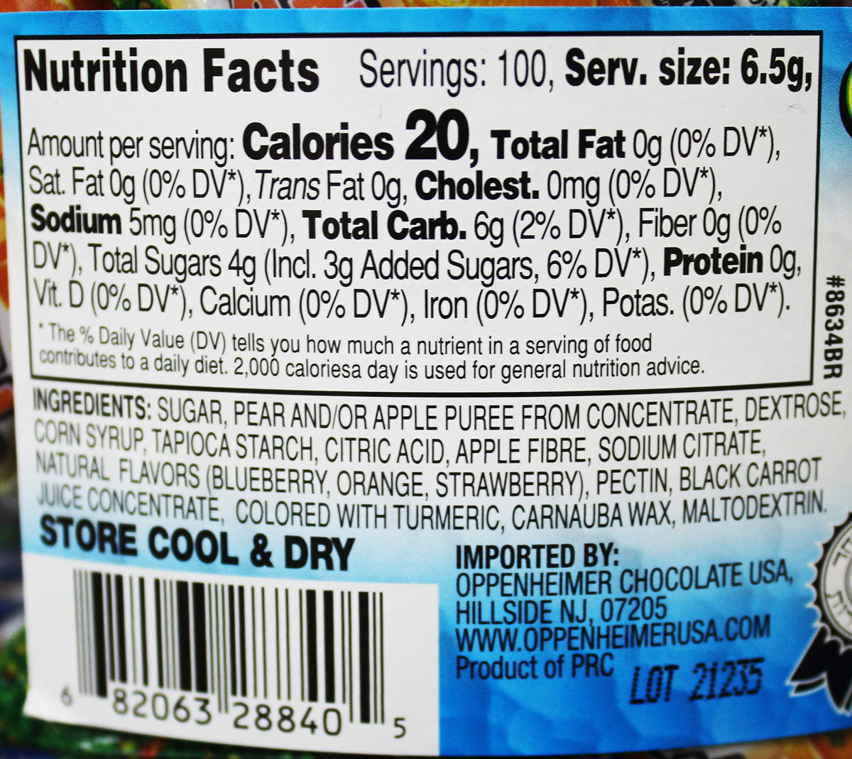 Oppenheimer USA 100 Fruit Nuggets Mini Pouches – Kosher, Gluten Free, Real Juice, Vitamin C 66% | Au'some