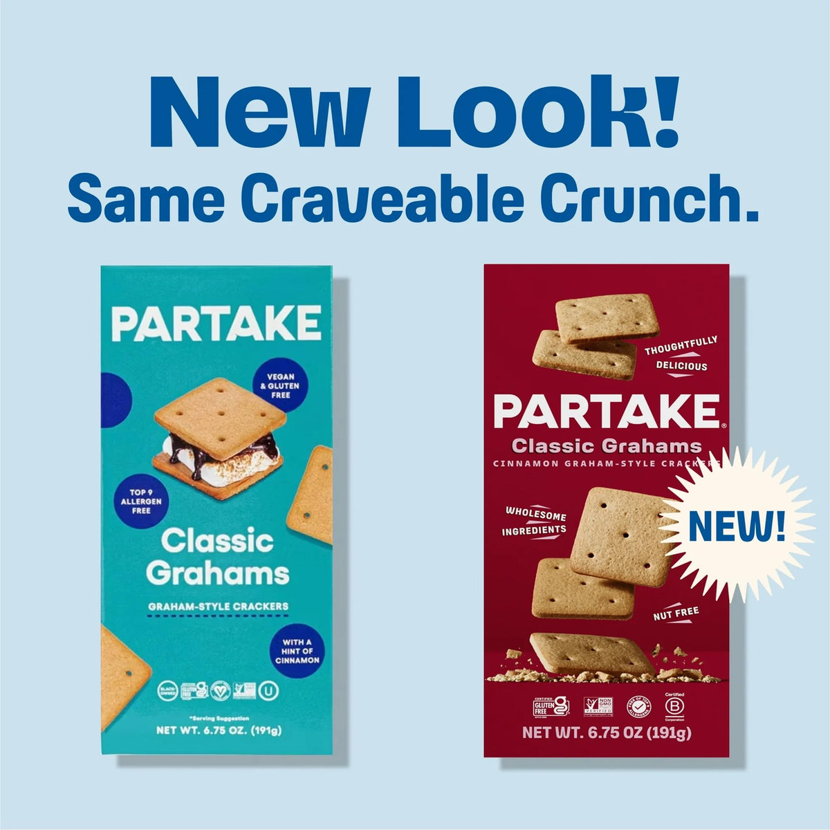 Partake Gluten Free Mini Cookies & Graham Crackers Variety Pack – Vegan & Allergen-Free