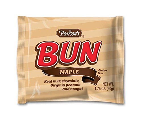 Pearson Maple Bun Bar 42 Ounce (Pack of 24) | Gluten Free, Real Milk Chocolate, Made in USA