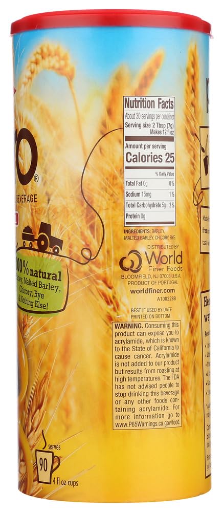 Pero Instant Natural Beverage – 7-Ounce Canisters (Pack of 6) by Pero