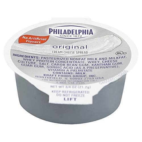 Philadelphia Original Cream Cheese Spread Cups – 3/4 oz, 100 Count Case | Refrigerated Convenience
