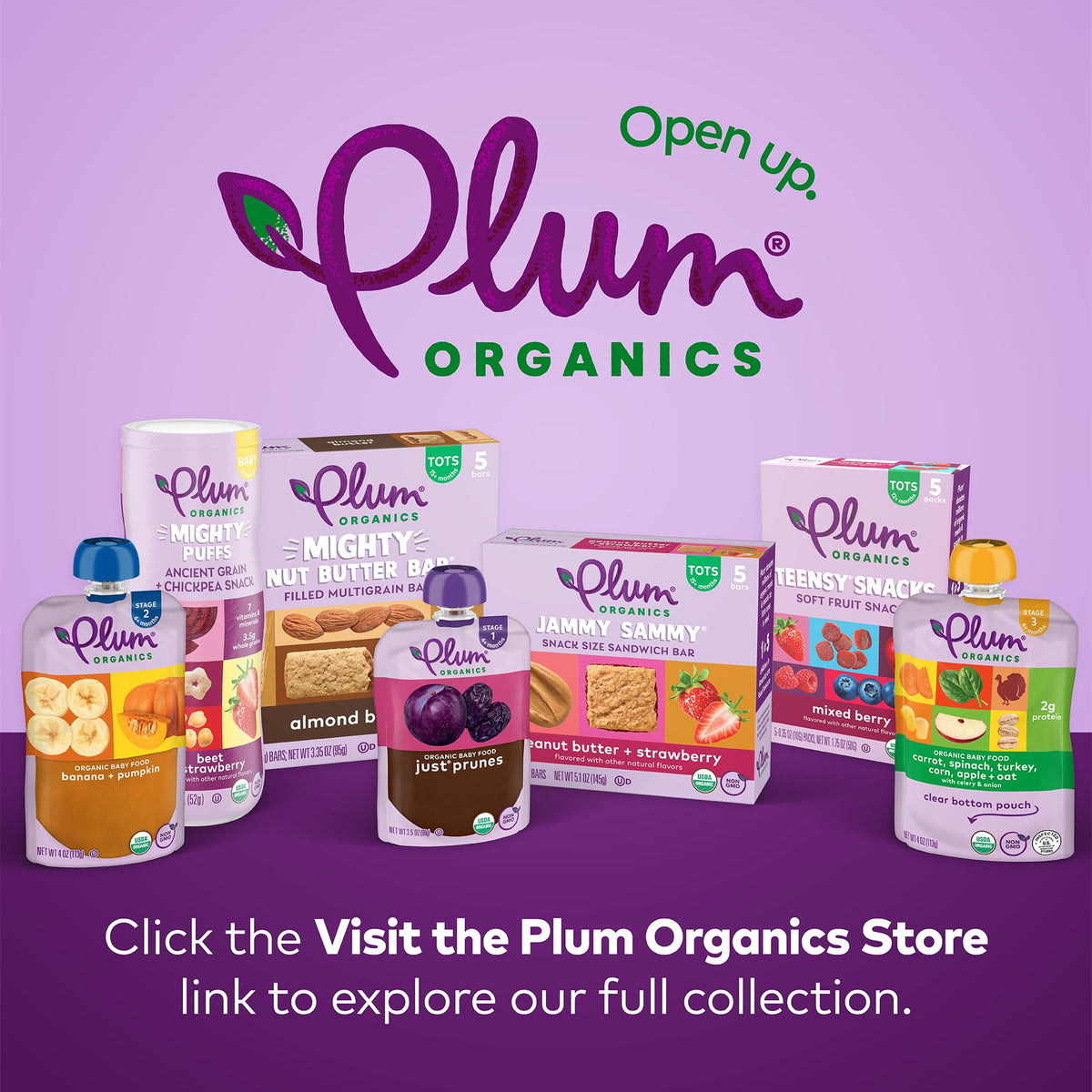 Plum Organics Teensy Snacks Peach – Organic Soft Fruit Snacks for Toddlers (40-Pack)