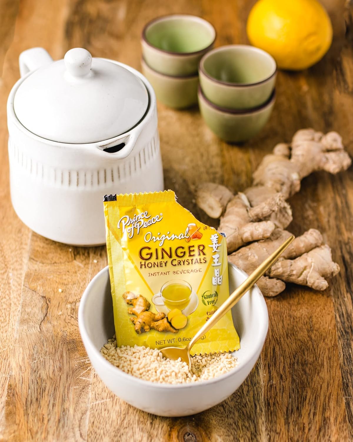 Prince of Peace Instant Ginger Honey Crystals – Family Value Pack, 60 Sachets