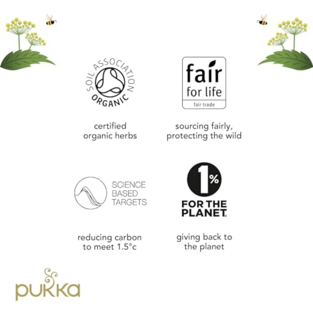Pukka Peace Organic Herbal Tea Bags – Caffeine-Free with Spearmint, Ashwagandha & Hemp Seed Oil | 80 Bags (4x20)