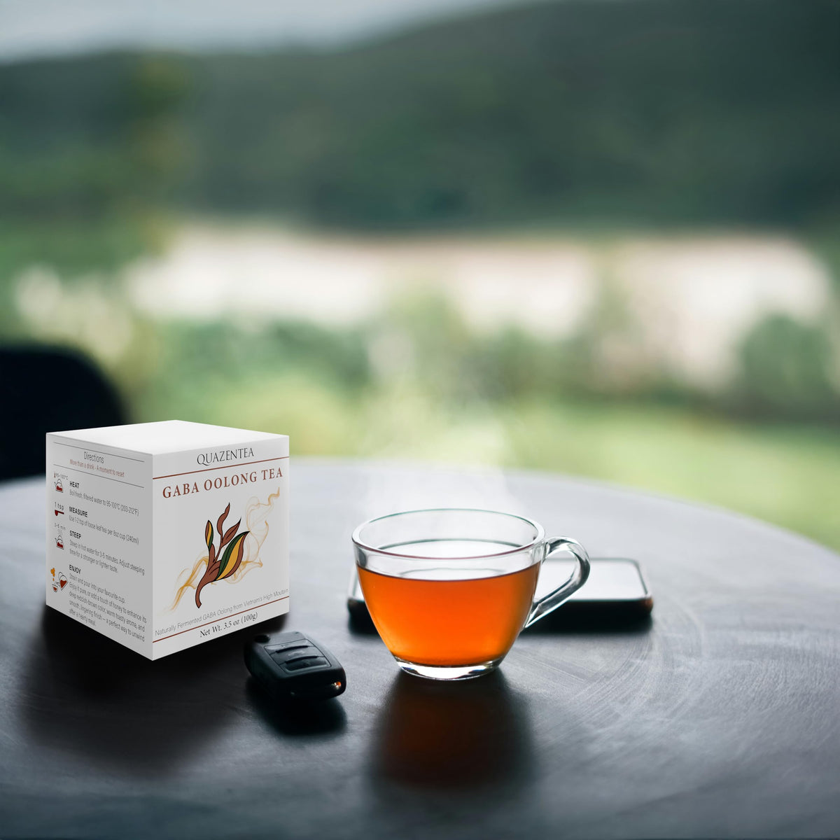 QuaZenTea GABA Oolong Tea Loose Leaf – Vietnamese High Mountain, Smooth Calm Focus | QUAZENTEA