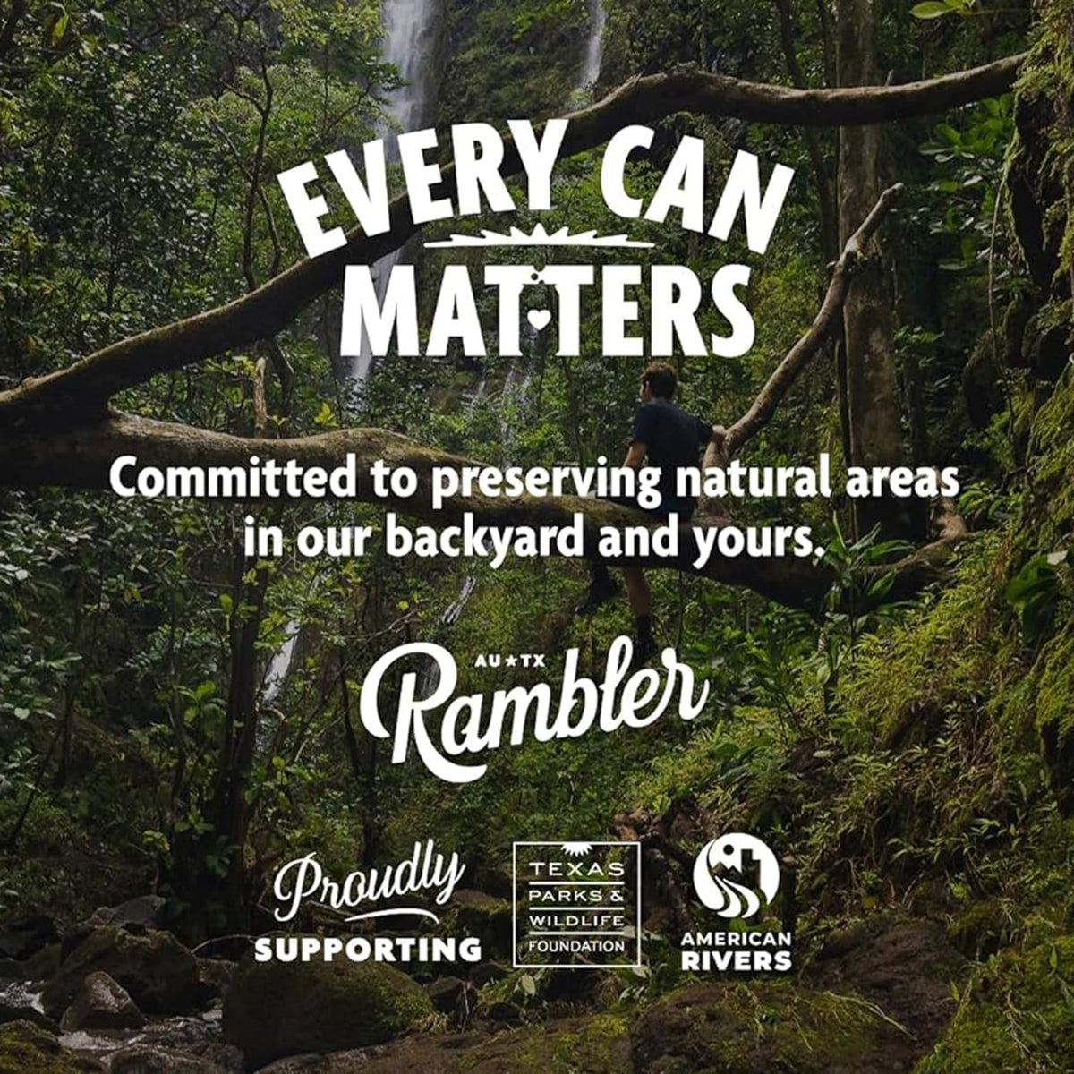 RAMBLER AUTX Blackberry Sparkling Water | Limestone Mineral Blend, 24 Cans (3x8)