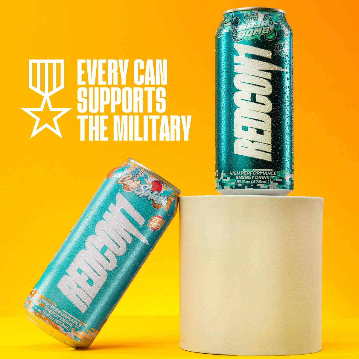 REDCON1 Energy Drink – Icy Blue Lemonade, 12 Count