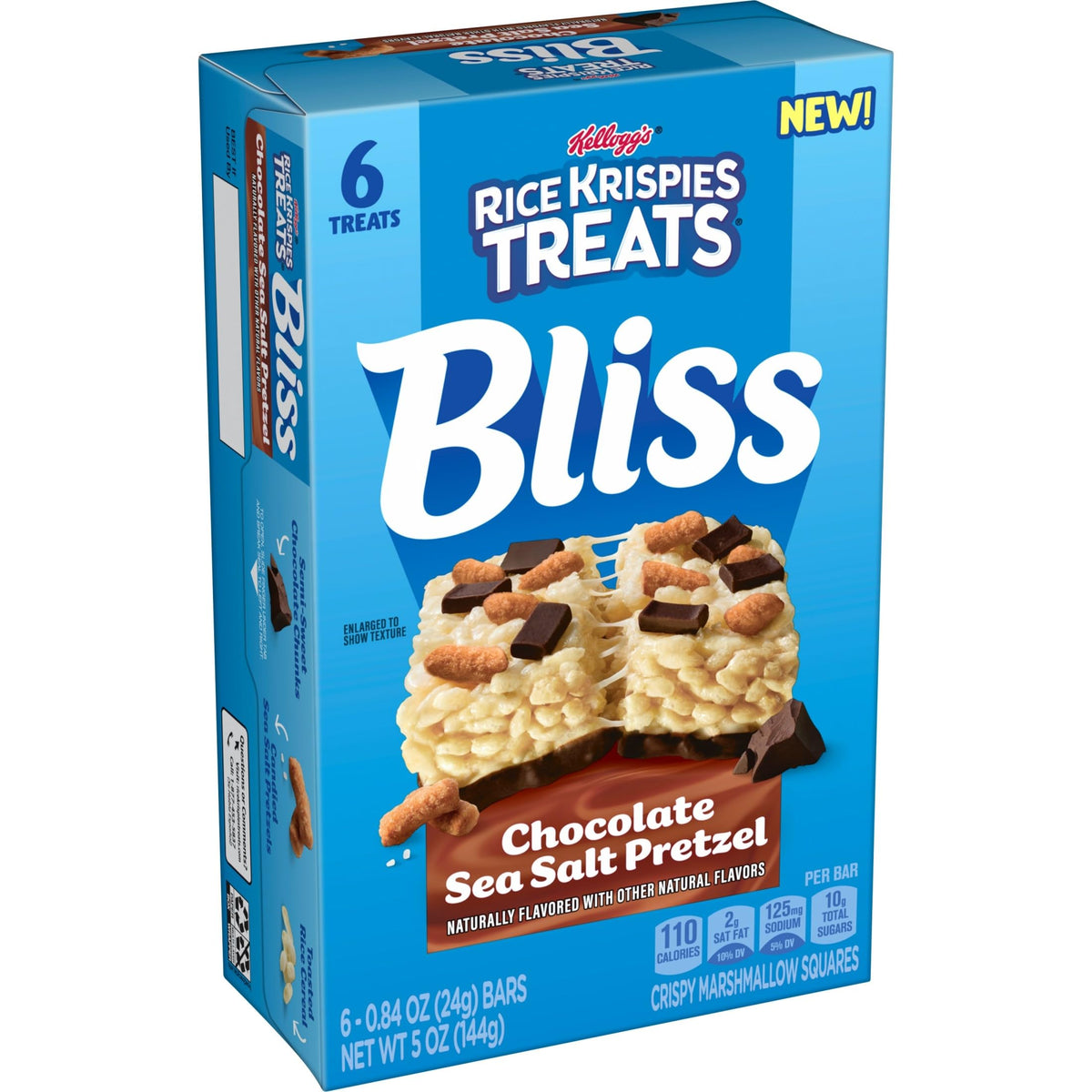 Rice Krispies Treats Bliss Chocolate Sea Salt Pretzel Bars – 6 Boxes, 36 Bars