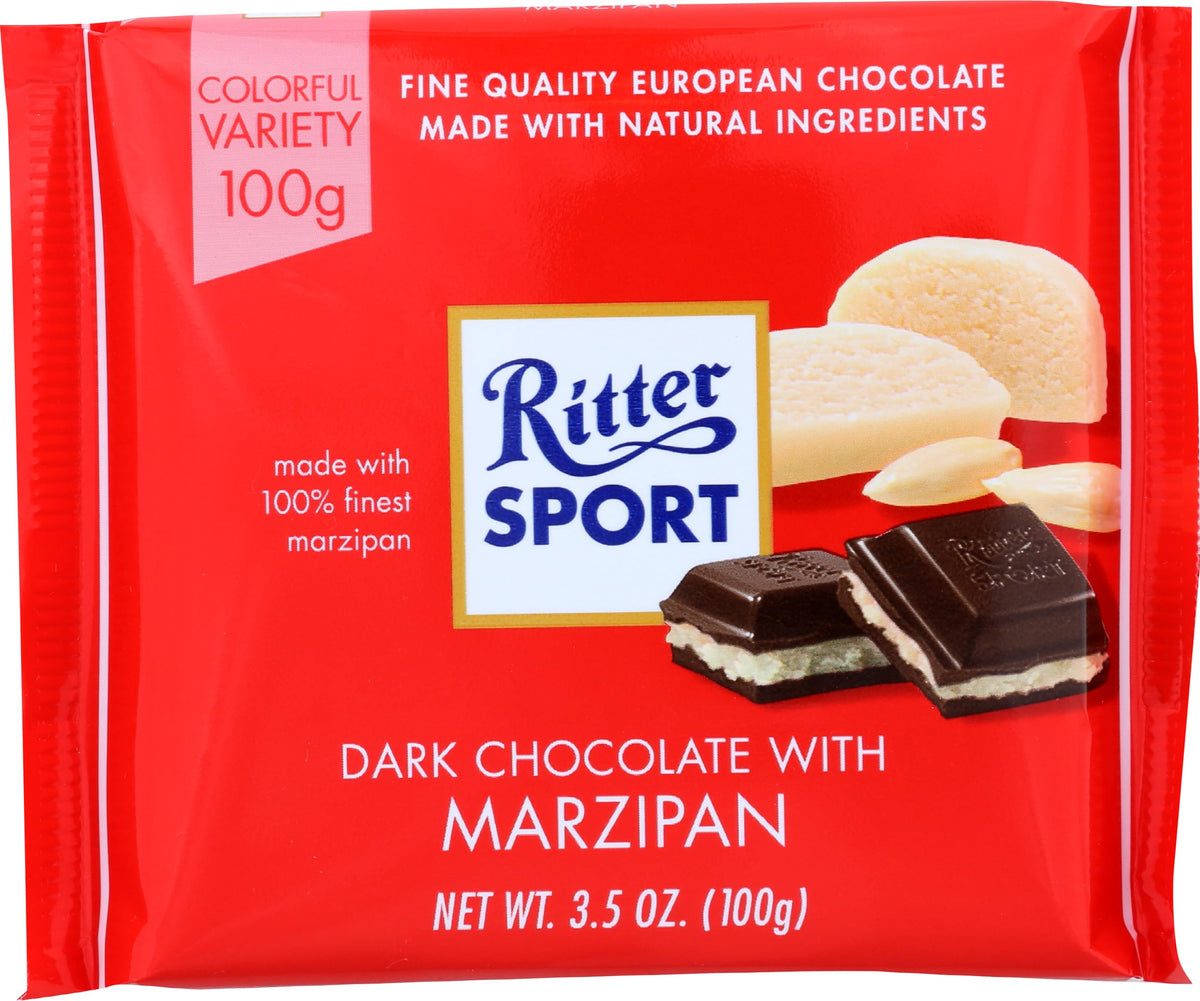 Ritter Sport Marzipan Dark Chocolate – 12 Pack, Fresh from Germany