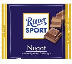 Ritter Sport Nugat Praline 13-Pack (100g) – Milk Chocolate with Hazelnuts
