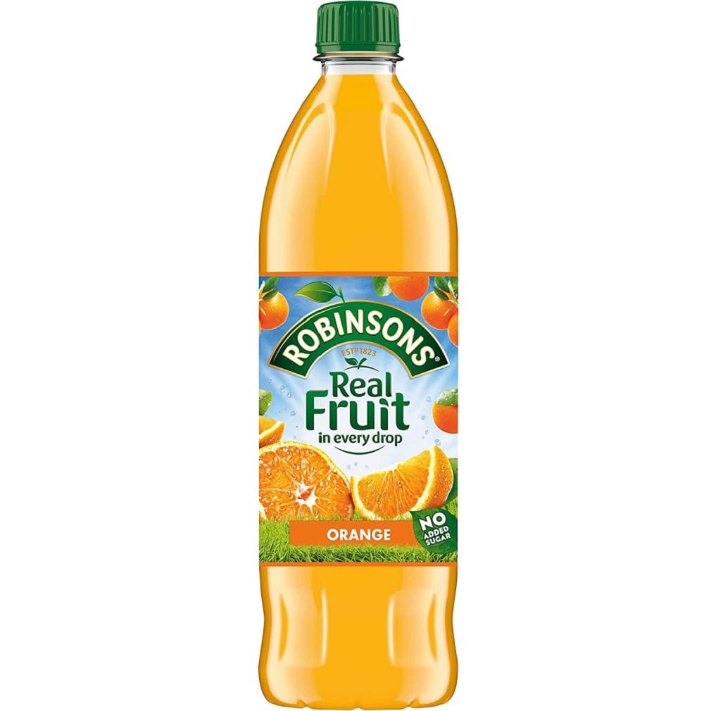 Robinsons Whole Orange No Added Sugar 1L – Pack of 4 | Real Fruit Squash