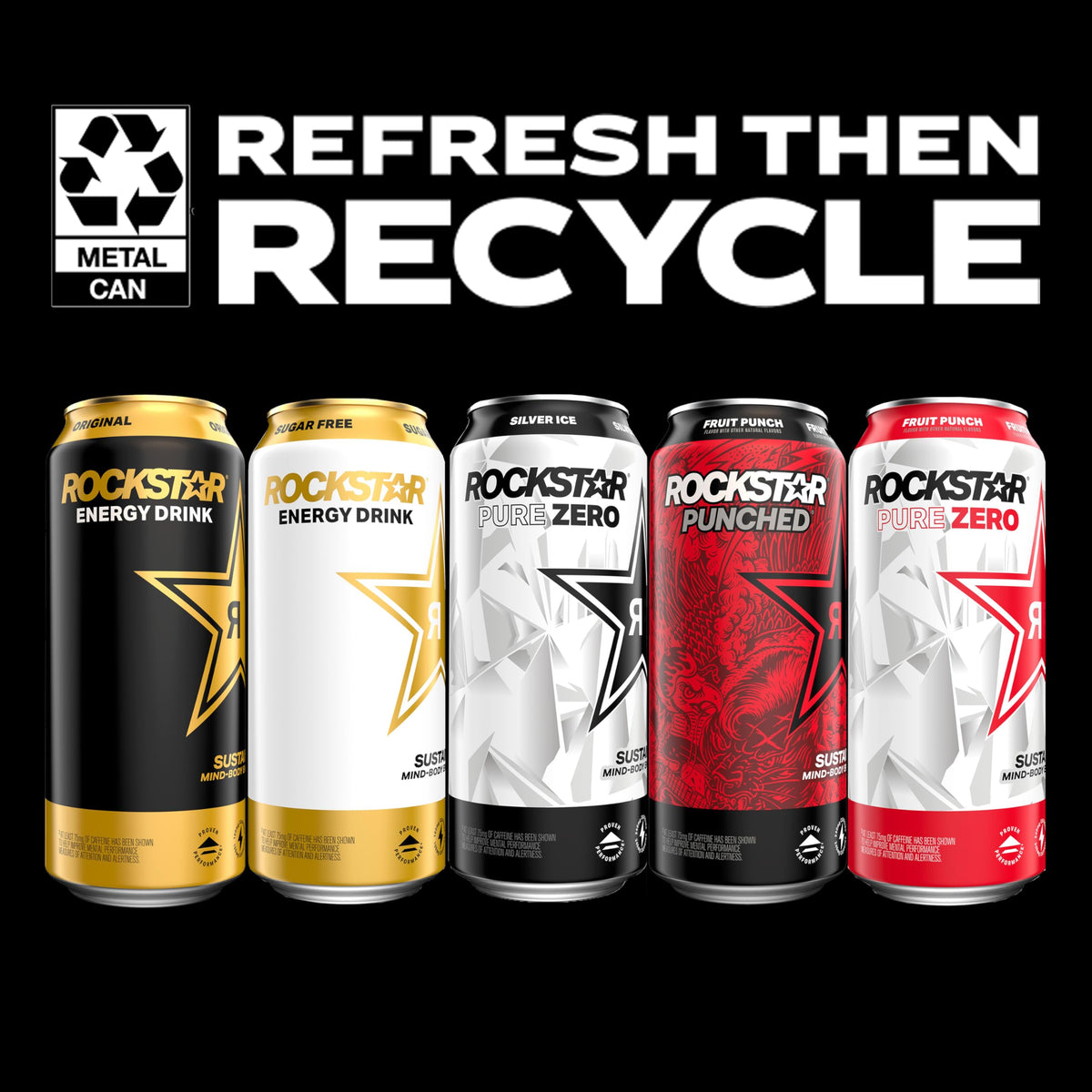 Rockstar Punched Pineapple Energy Drink – 16oz Cans (12-Pack) | Rockstar Energy