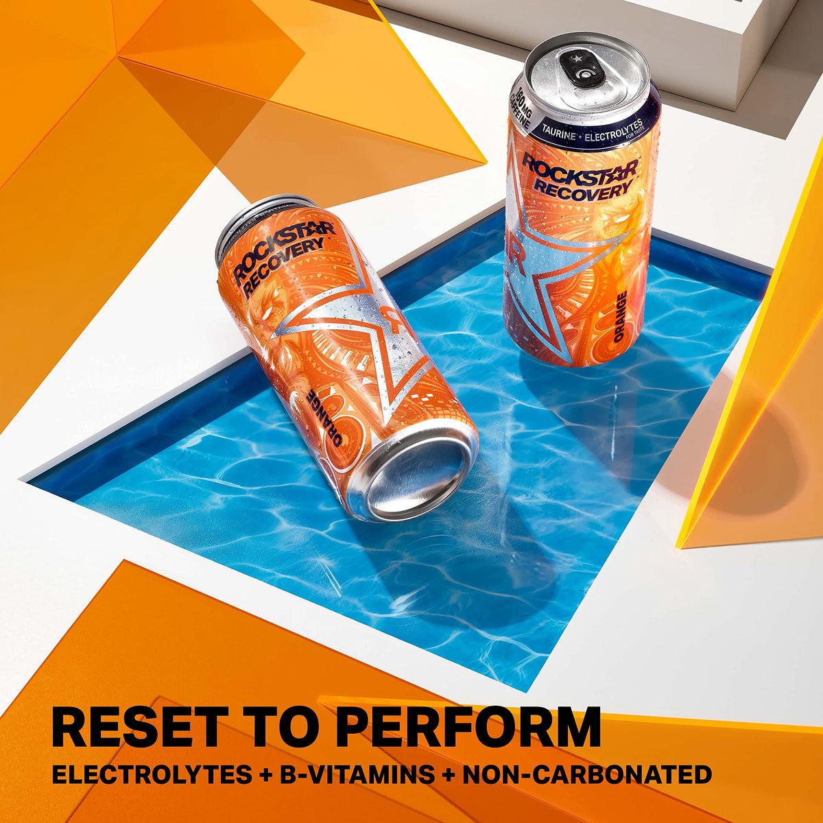 Rockstar Recovery Lemonade – Non-Carbonated Energy Drink, 160mg Caffeine, 12 x 16oz