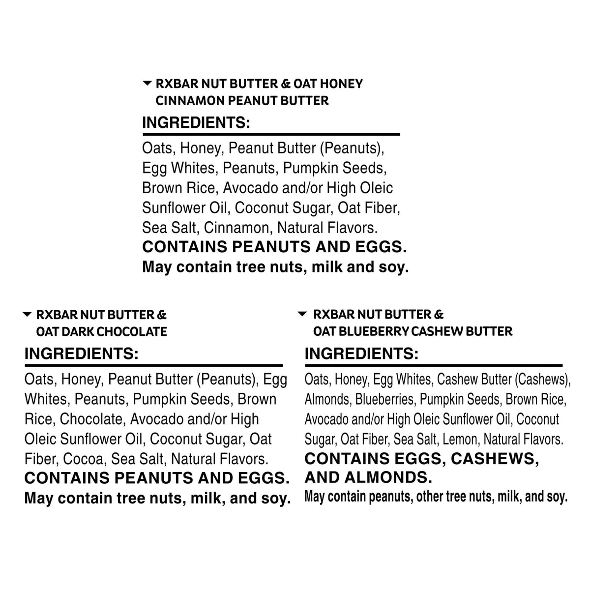 RXBAR Nut Butter & Oat Protein Bars Variety Pack | 15 Bars, 3 Boxes | High-Protein Snack
