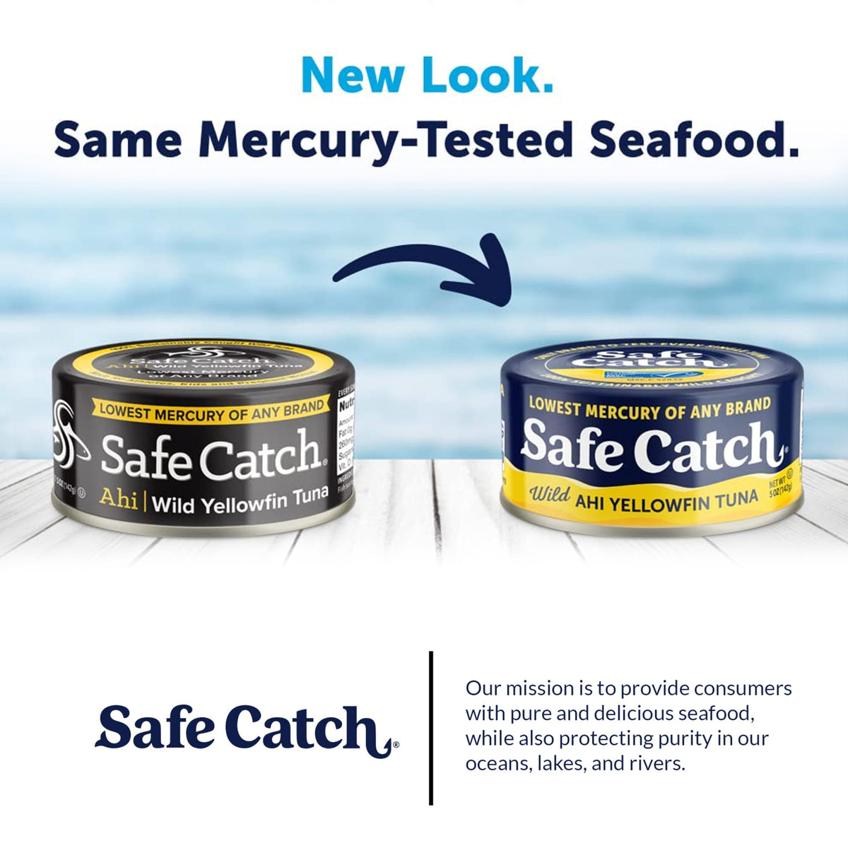 Safe Catch Wild Ahi Yellowfin Tuna – Low Mercury, Gluten-Free, Kosher, 6 Pack