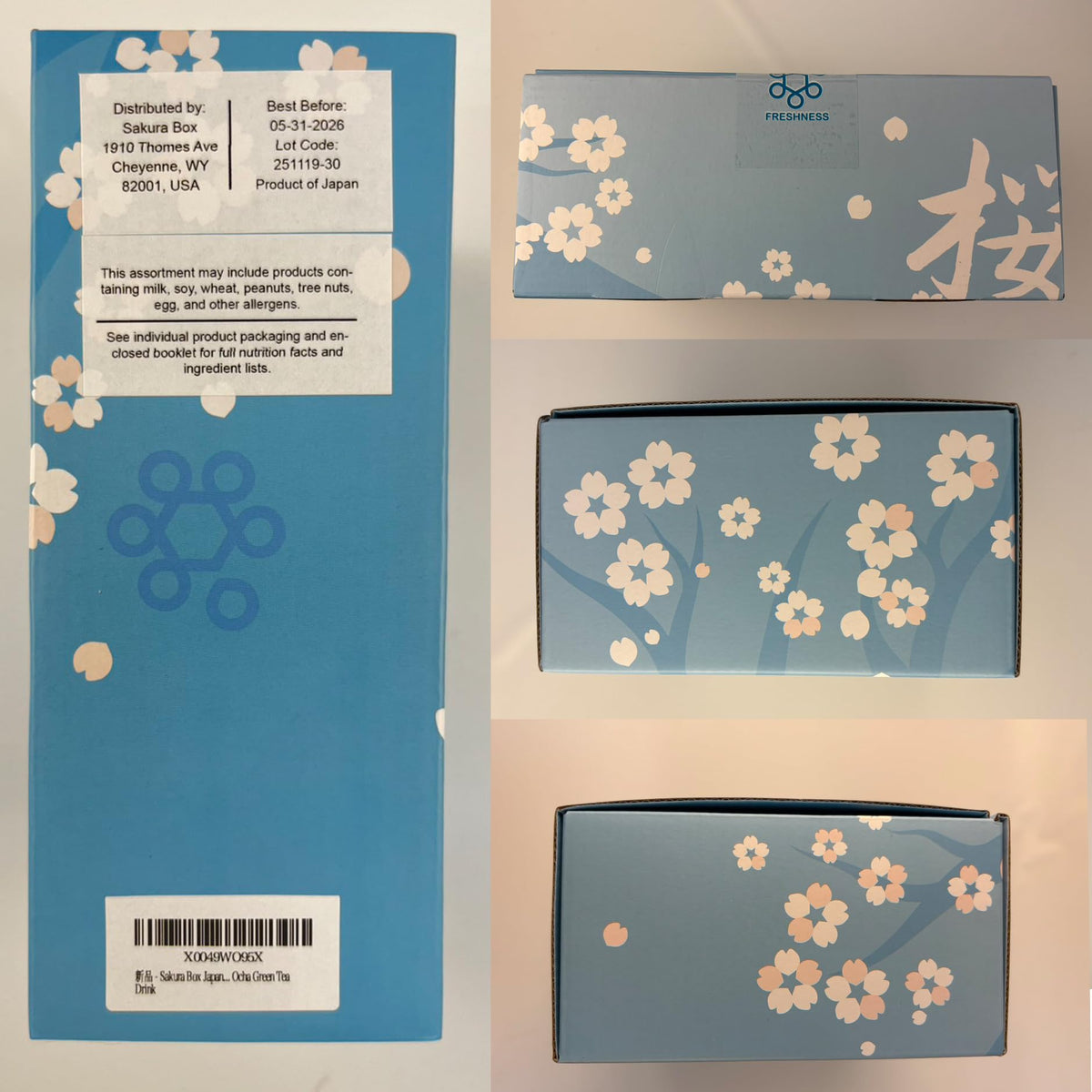 Sakura Box Okashi Share Pack — Premium Japanese Candy, Snacks & Green Tea Drink
