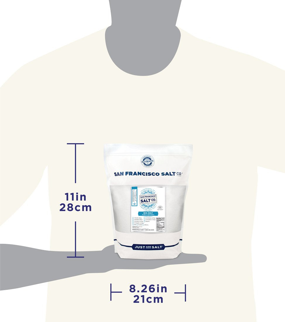 Gourmet Sea Salt – 5 lbs Bulk (Fine & Medium/Coarse) | San Francisco Salt Company