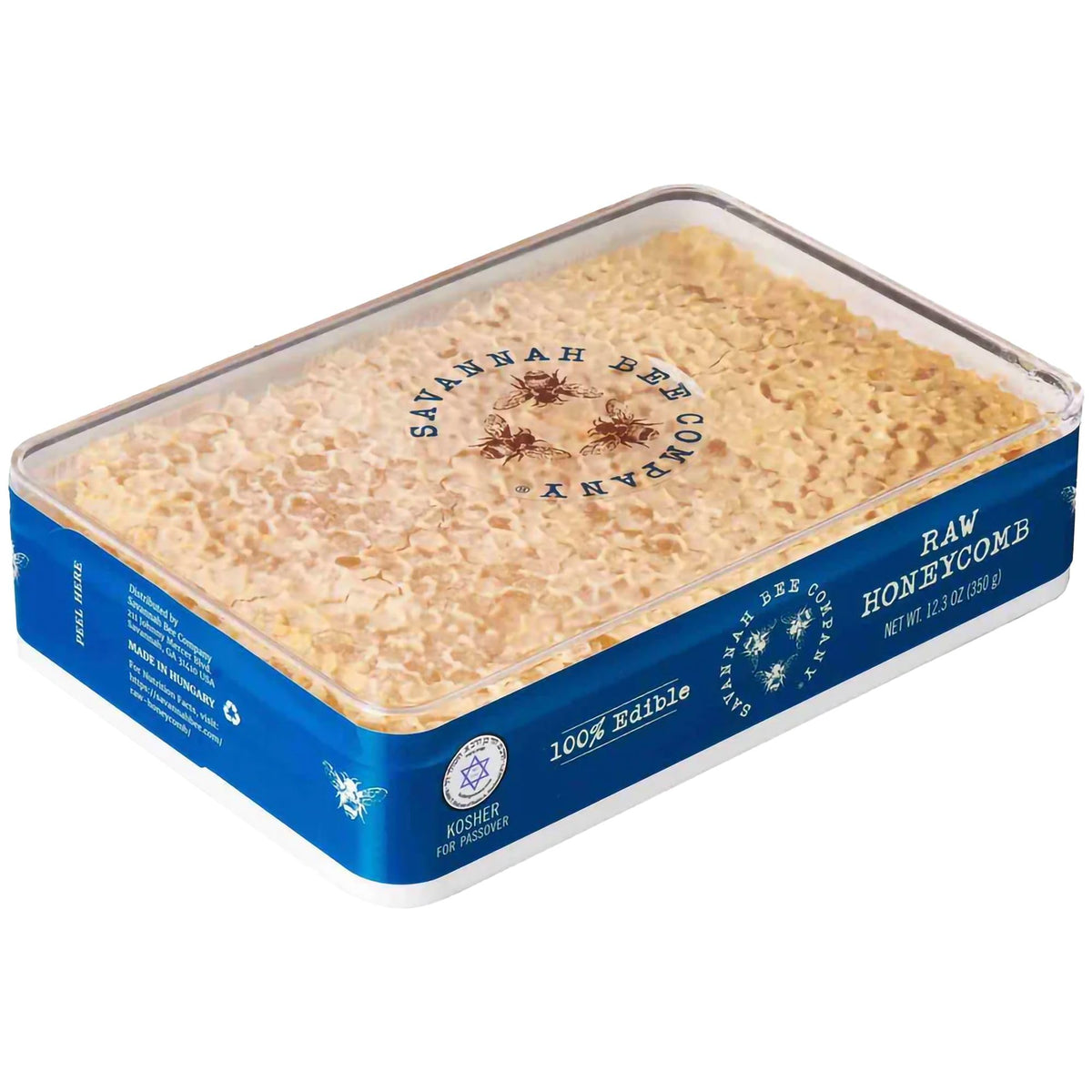 Savannah Bee Company Honey Comb Acacia – 12.3 oz, RAW & 100% Pure with Edible Wax