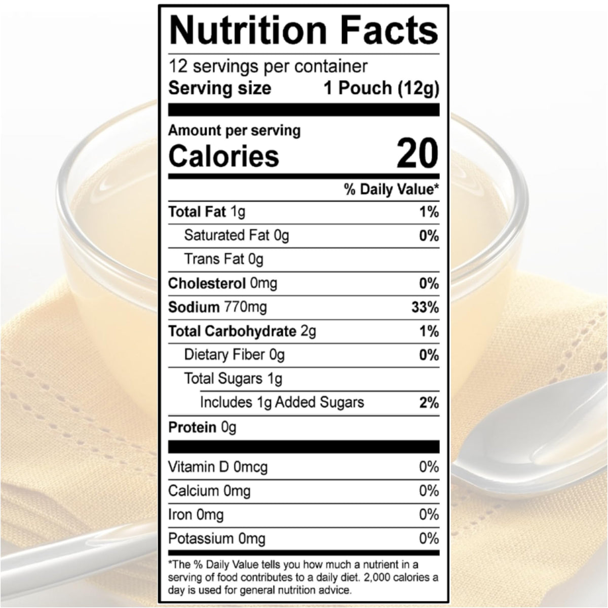 SAVORY CHOICE Chicken Broth Concentrate – Gluten-Free & Dairy-Free, 3 Boxes of 12g Packets