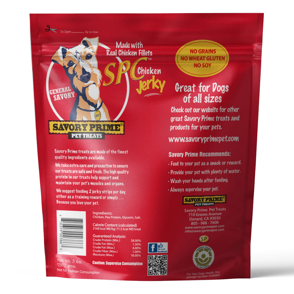 Savory Prime SPC Chicken Jerky 3 lbs – Protein-Packed Snack