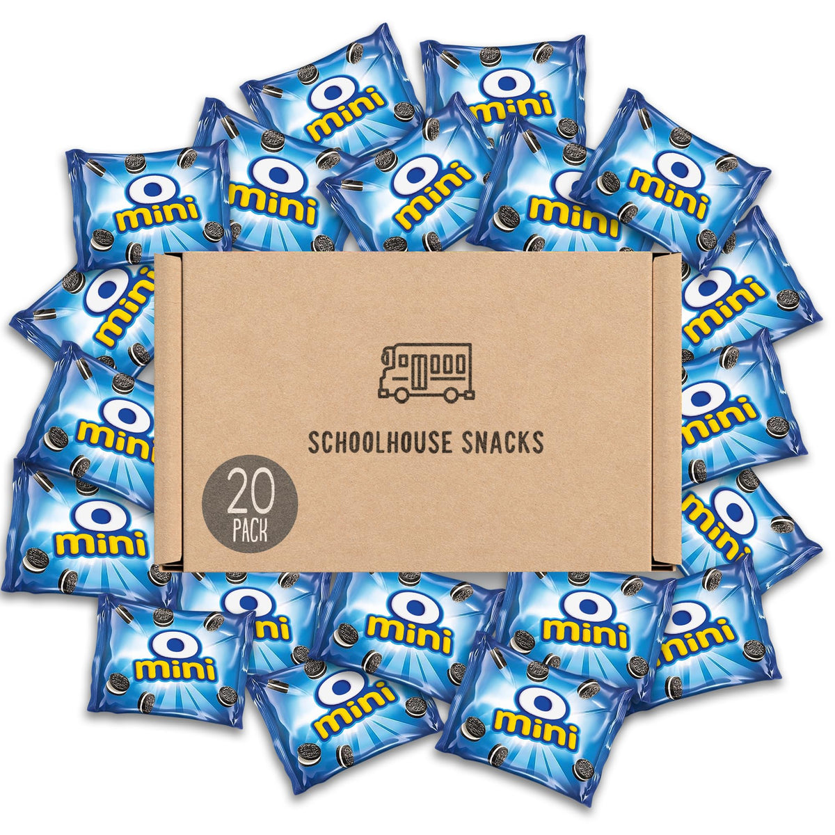 Schoolhouse Snacks Mini Chocolate Sandwich Cookies – 20 Snack Packs