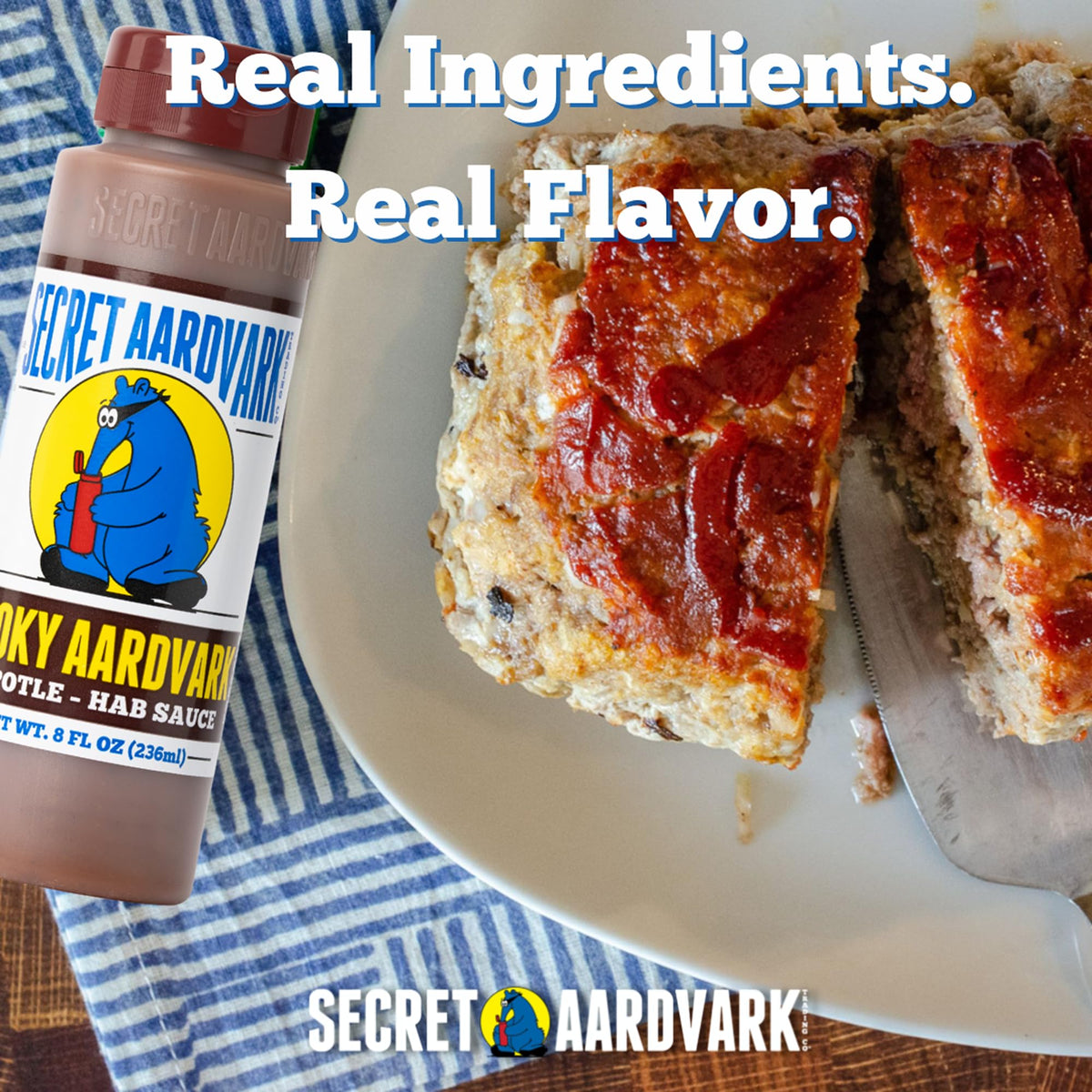 Secret Aardvark Smoky Chipotle Hot Sauce - Mild Heat, Non-GMO, Low Sugar & Low Carb - 8 oz 2 Pack