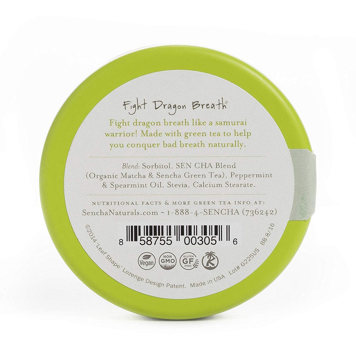 SENCHA NATURALS Green Tea Mints – Moroccan Mint, 1.2 oz (Pack of 6)