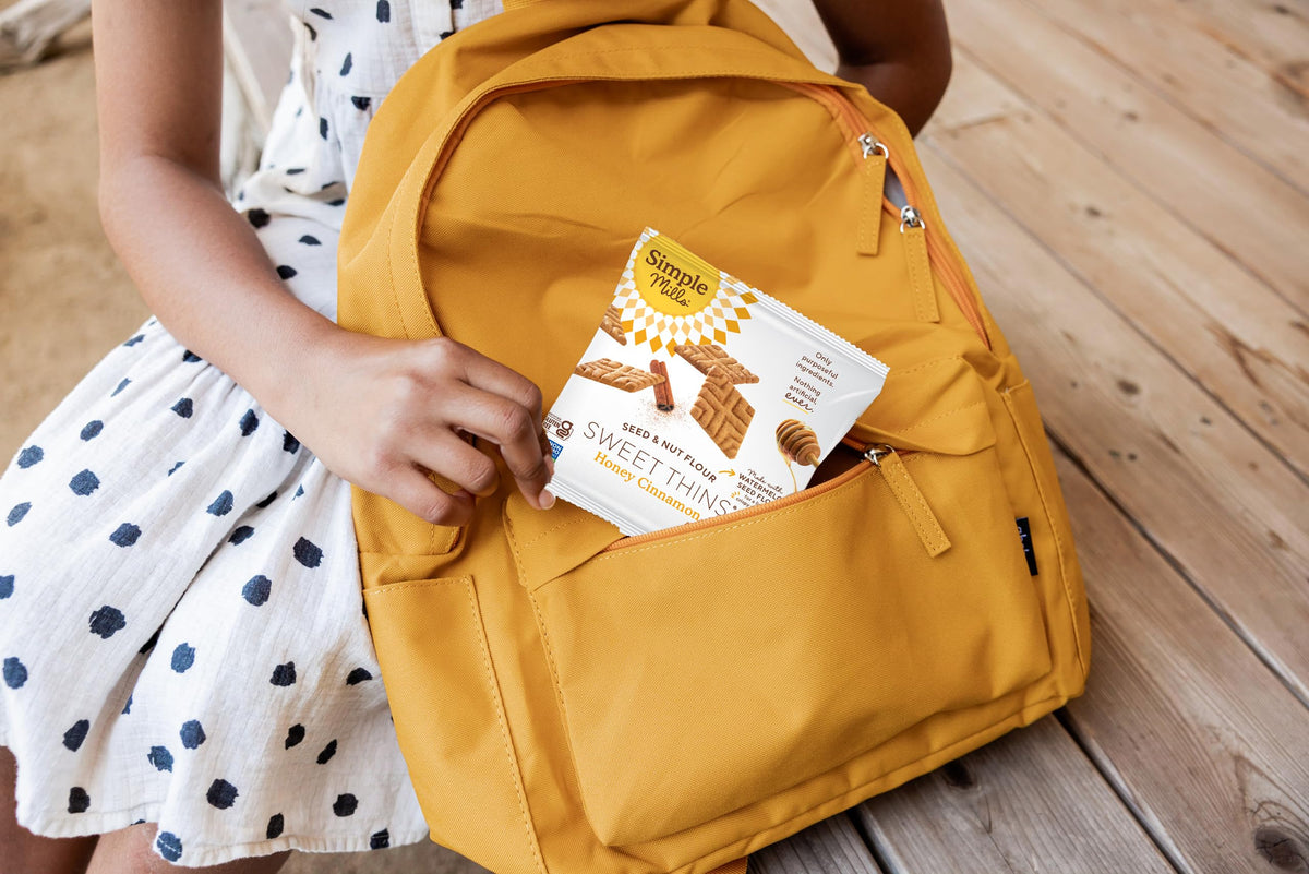 Simple Mills Honey Cinnamon Sweet Thins Snack Packs – 8 Pouches per Box (Pack of 4)