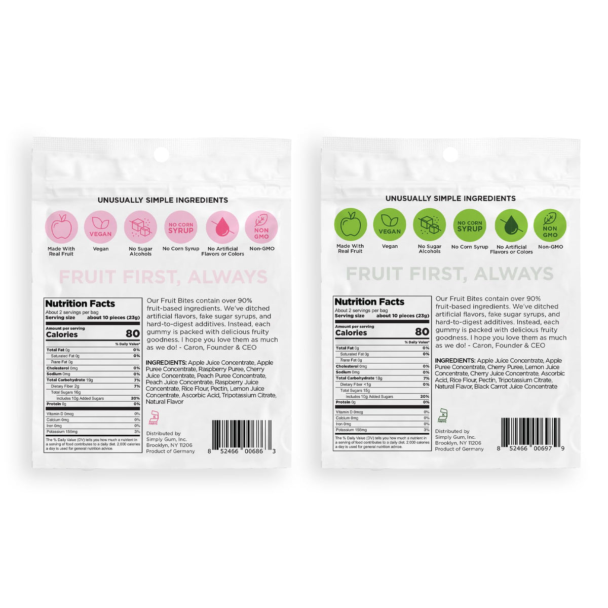 SIMPLY Really Real Gummies – Real Fruit Snack Variety Pack, 1.8 oz (8 count) | Gluten Free & Kosher