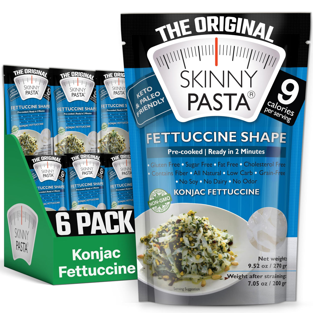 Skinny Pasta Fettuccine Konjac Noodles Low Carb Gluten Free