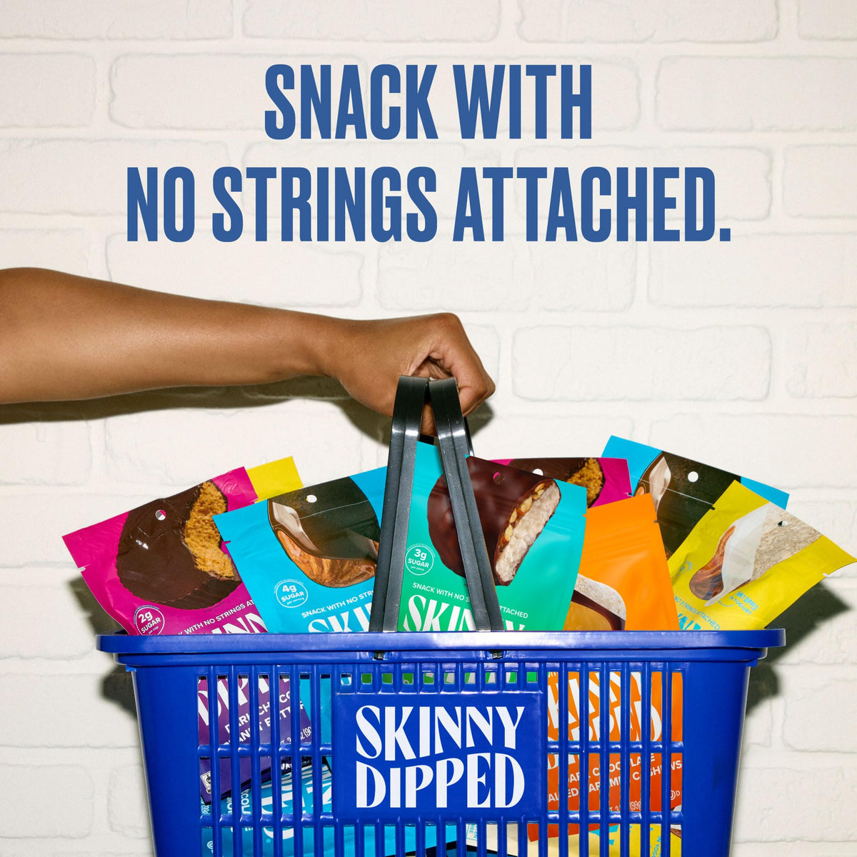 SkinnyDipped Dark Chocolate Peppermint Almonds – Gluten Free Plant Protein Snack (5 x 3.5 oz)