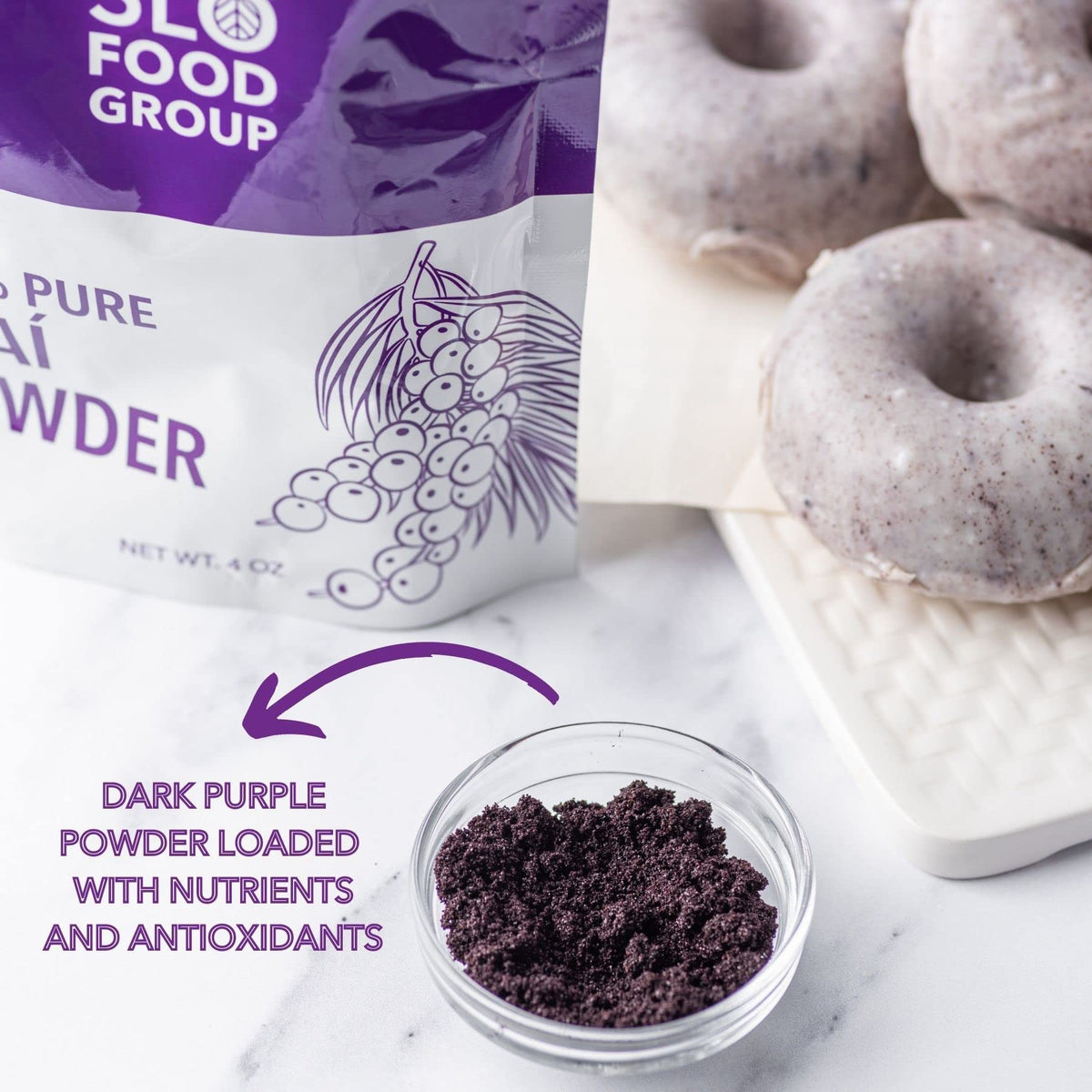 Slofoodgroup Freeze Dried Açaí Powder – Pure Brazilian Acai Powder, 1 lb
