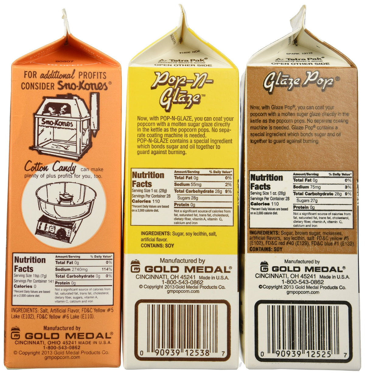 Snappy Flavacol Salt & Glaze Pop Flavoring 3 Pack – Theater-Style Popcorn & Kettle Corn Finish