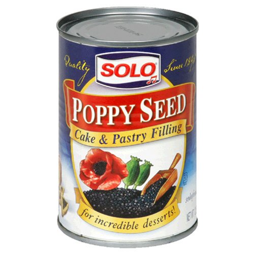 Solo Poppy Seed Filling — 12.5 oz Cans (Pack of 12) | Kosher Dessert Filling