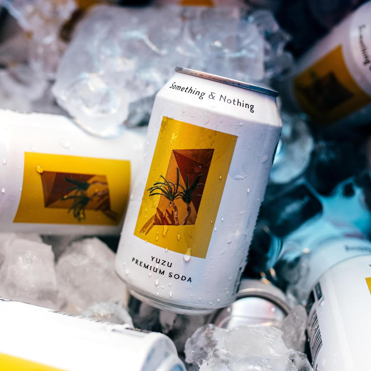 Something & Nothing Yuzu Sparkling Water – Lightly Carbonated, Full Flavor with Grape & Lemon Juices | Vegan & Low Calorie Soda | 12 x 12oz Cans