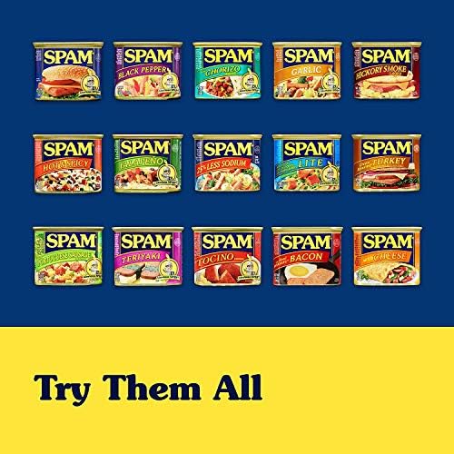 SPAM Classic 7 oz Cans (Pack of 12) – Fully Cooked Pork with Ham, Gluten-Free & Shelf-Stable