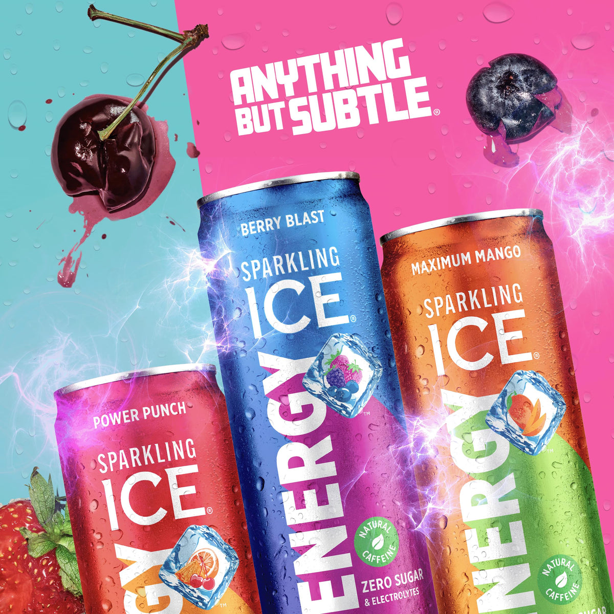 Sparkling Ice Energy Berry Blast 12Pk – Zero Sugar, 160mg Caffeine