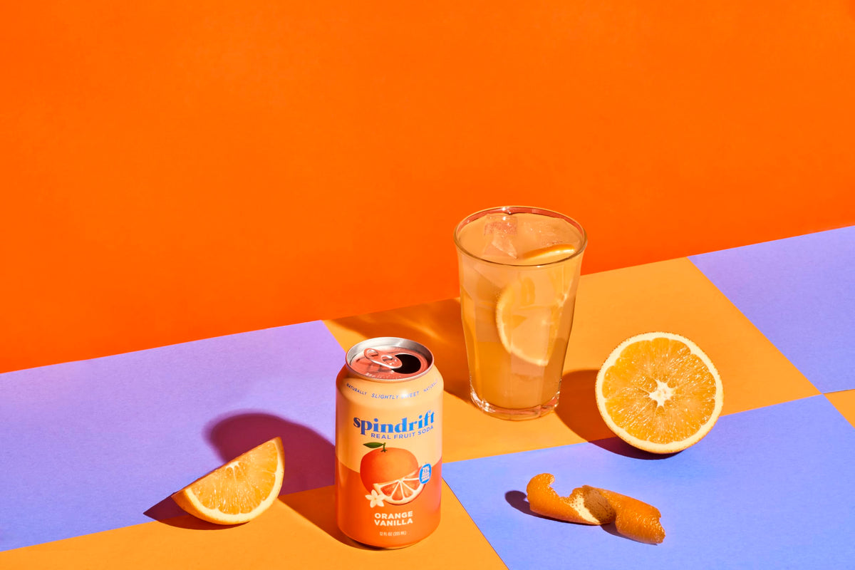 Spindrift Orange Cream Float – Real Squeezed Orange Vanilla Soda (12 Pack)