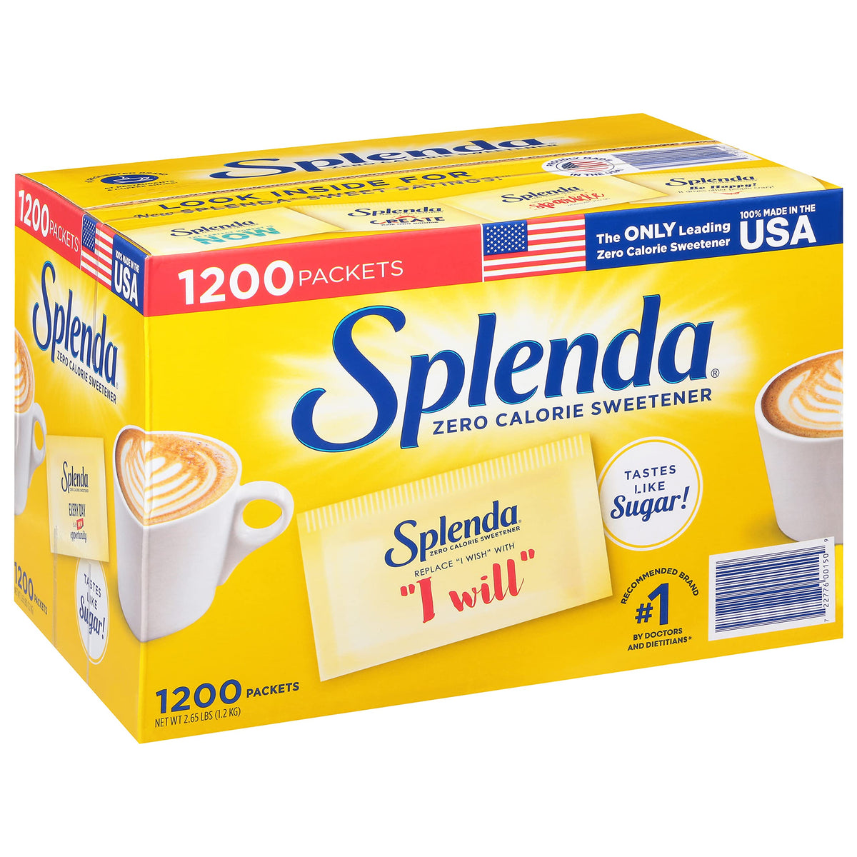 SPLENDA No Calorie Sweetener Packets – 1200 Count (2.65 lb)