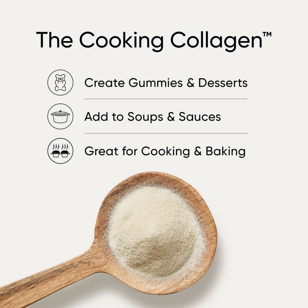 Sports Research Gelatin Collagen Cooking Powder – Pasture-Raised Beef, Keto Certified & Non-GMO