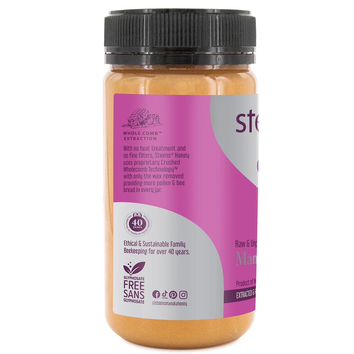 Steens Manuka Honey UMF 20+ • MGO 830+ • Raw & Unpasteurized, New Zealand • 17.6 oz