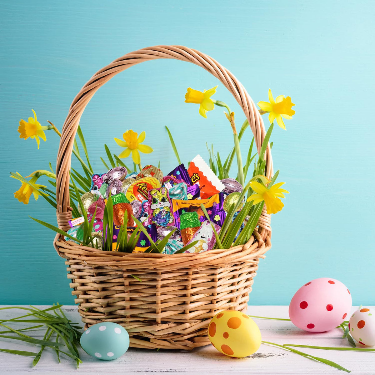 Sugaridge Bulk Easter Chocolate Candy Mix — 4 Pound Assorted Individually Wrapped Candies (≈220 Pieces)