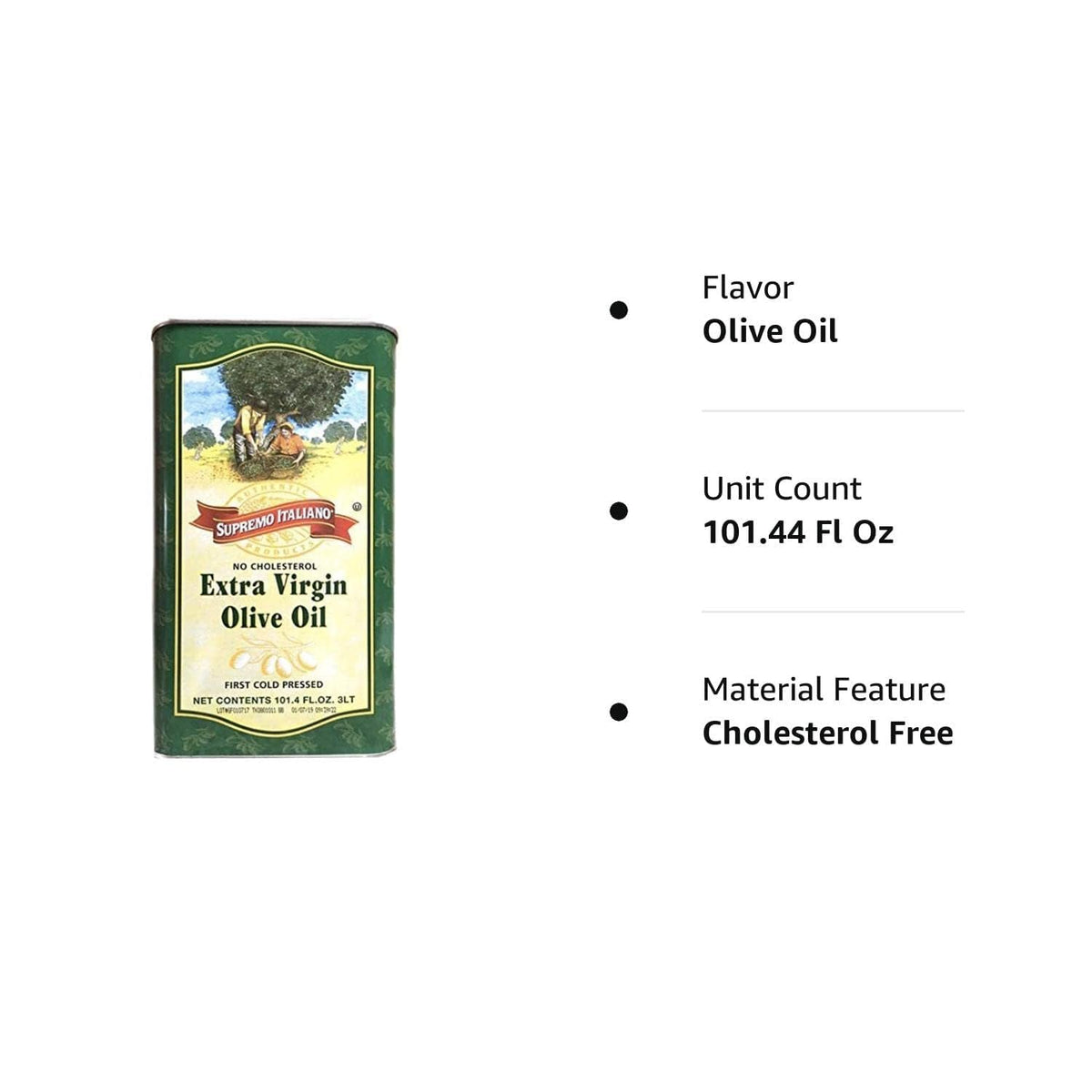 Supremo Italiano Extra Virgin Olive Oil 3L Can – Packed in Italy