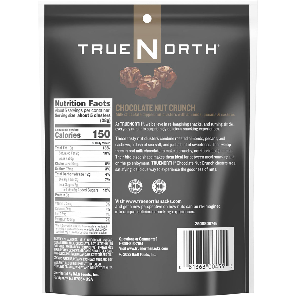 Surgeark True North Nut Clusters – Chocolate Nut Crunch, 5 oz, Pack of 6