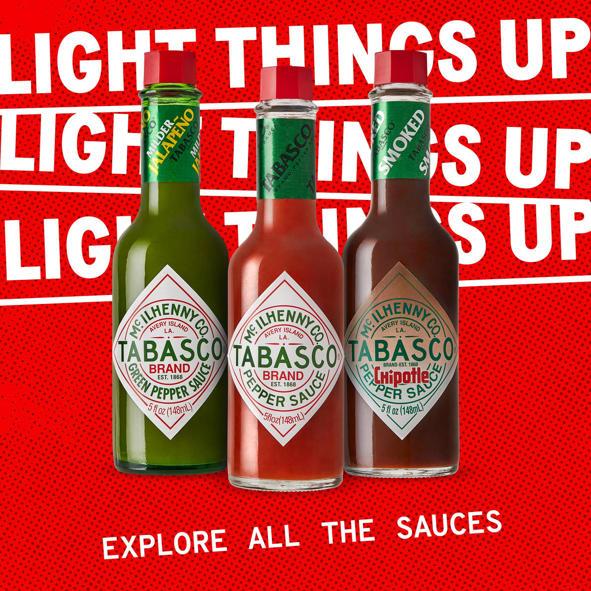 TABASCO Original Red Pepper Sauce – 64oz Bulk Jug, Medium Hot, Three-Ingredient Classic