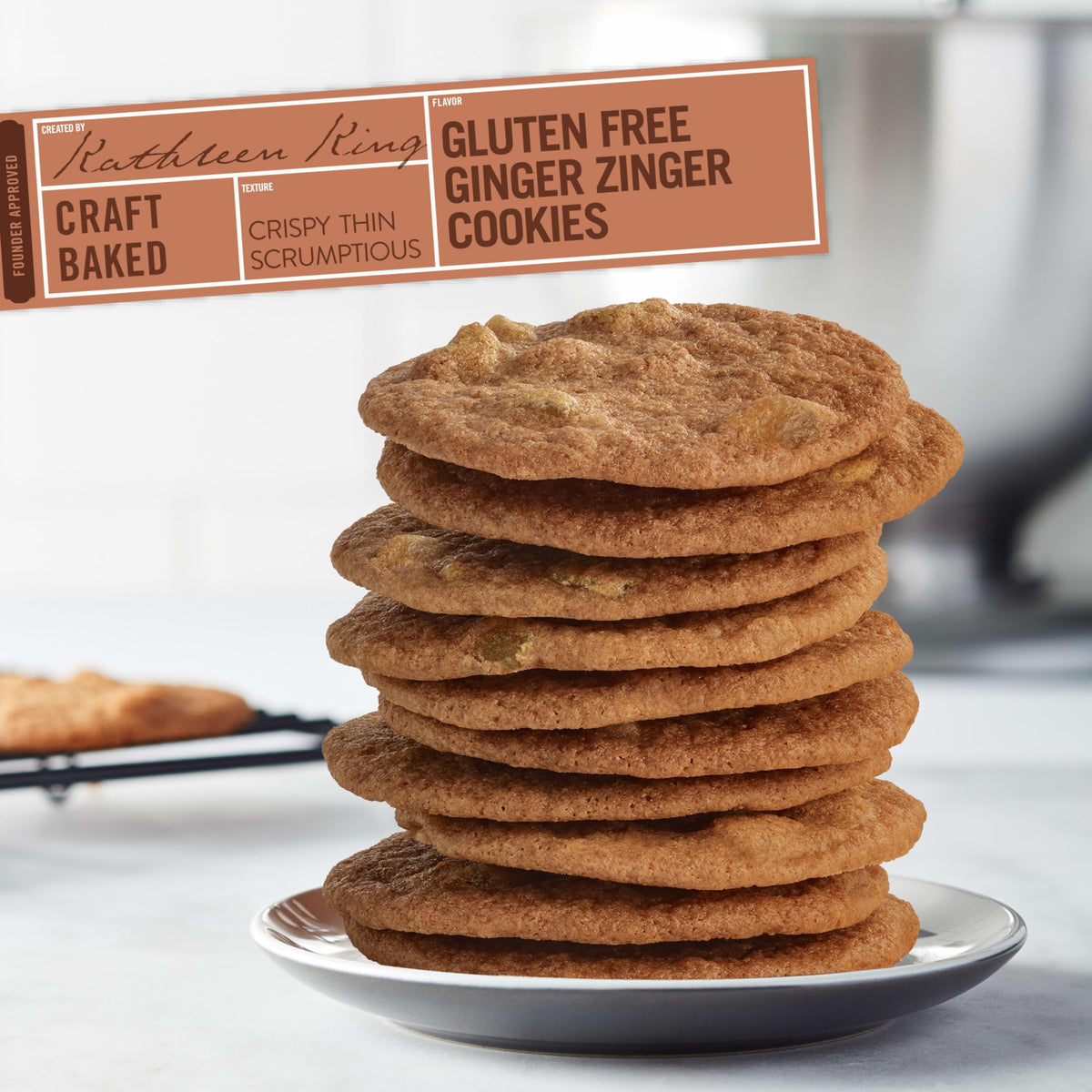 Tate's Bake Shop Gluten Free Cookies Variety Pack – Oatmeal Raisin, Ginger Zinger, Double Chocolate Chip & Chocolate Chip (4 x 7 oz)