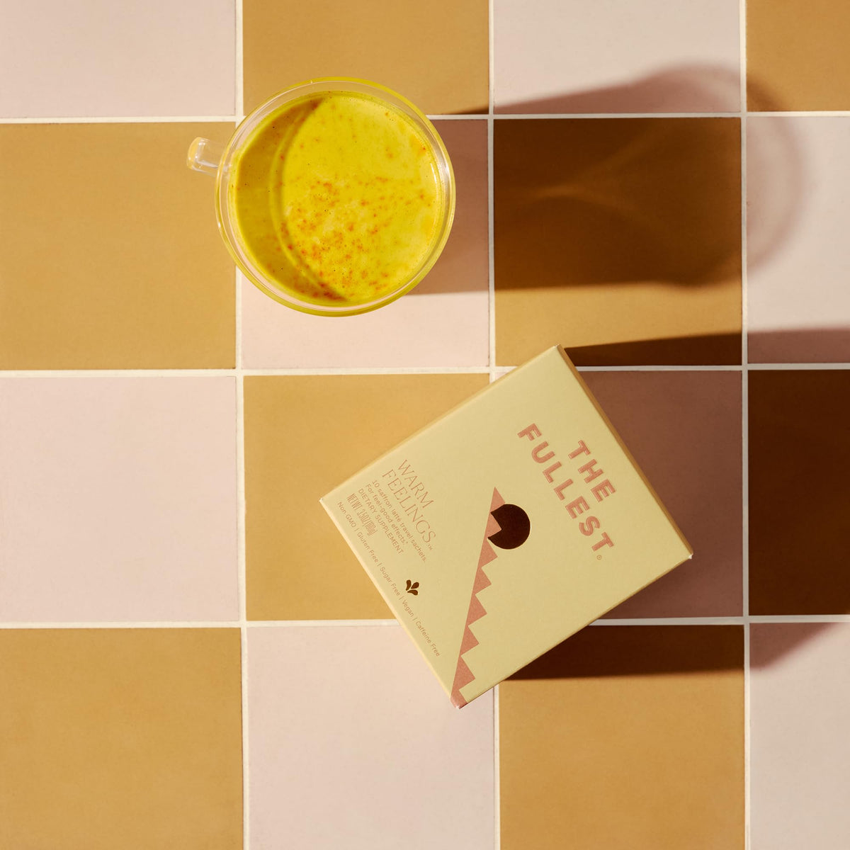 THE FULLEST Saffron Latte 10 Sachets — Caffeine-Free, Vegan & Sugar-Free